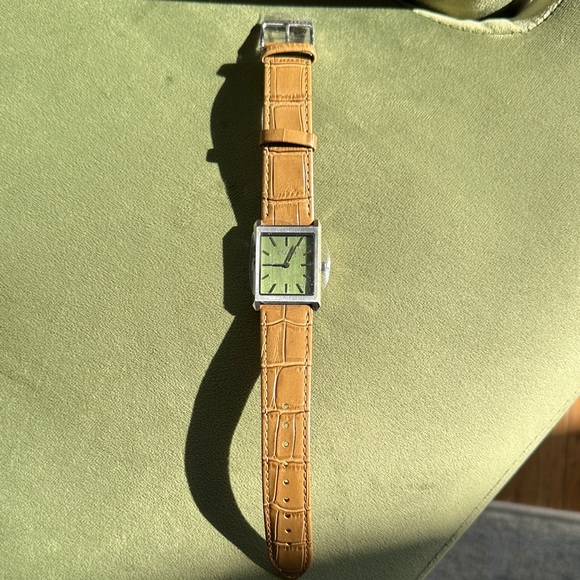 Breda Green Dial Watch with Brown Leather Strap - Picture 2 of 5